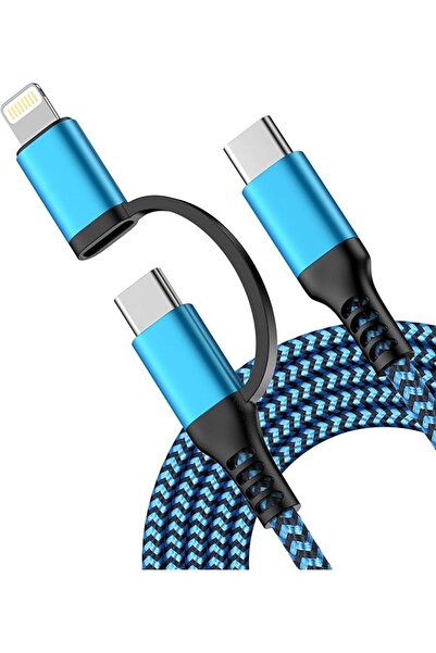 The Bros USB C to Lightning&USB C Cable, [2-in-1/6ft] USB C Multi Charging wi...