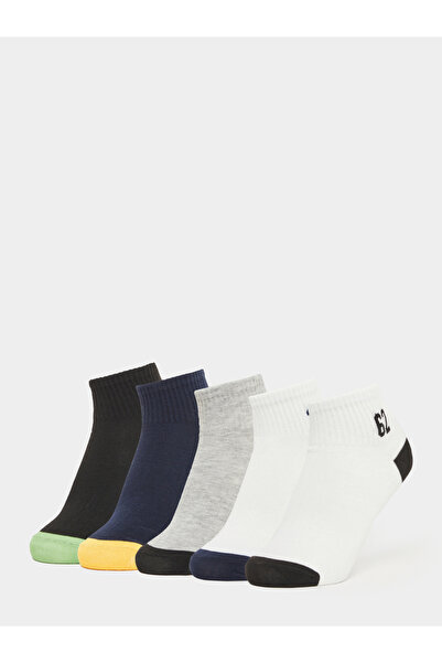 Styli Pack of 5 - Contrast Detail Ribbed Cuff Ankle Socks