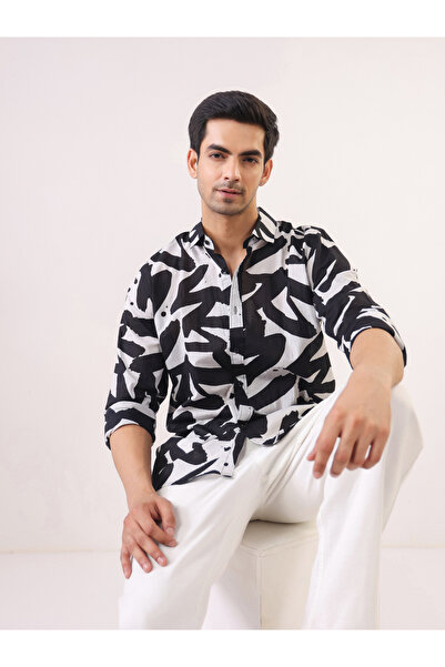 TRULOOM By Styli Men Printed Relaxed Fit Cotton Shirt