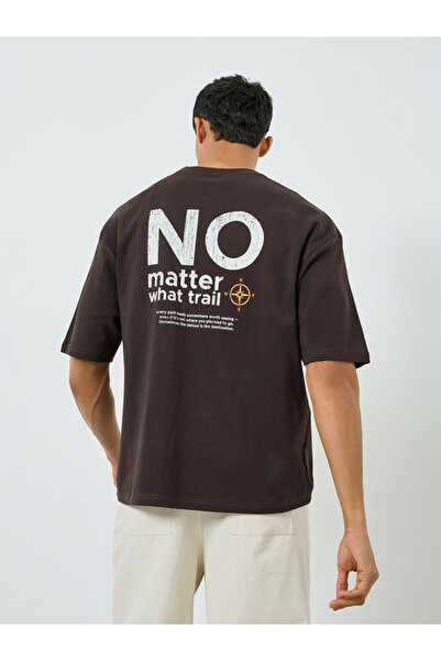 Styli Men Oversized Back Slogan Print T-Shirt