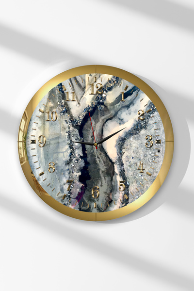 Zevahir Mobilya Dekorasyon Ceas de perete rotund din MDF cu tematică Flow of ...