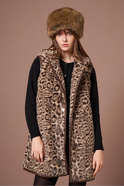 FTZ WOMEN Women's Leopard Vest Beige 31275