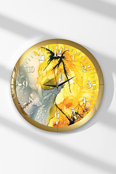 Zevahir Mobilya Dekorasyon Ceas de perete rotund din MDF cu tematică Floarea ...