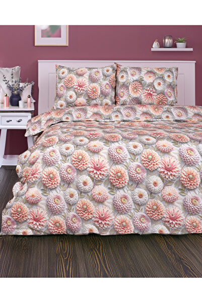 Sares Home طقم غطاء لحاف مزدوج من كروموند 5D بتصميم عالم الأزهار الملونة، مع ...