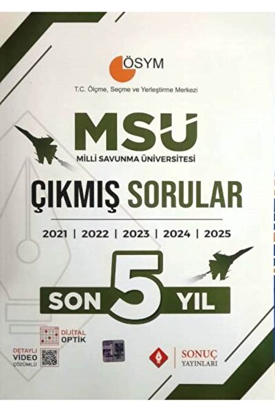 Sonuç Yayınları MSÜ Çıkmış Sorular Son 5 Yıl