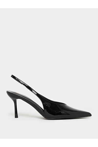 Styli Women Black Slingback Shoes