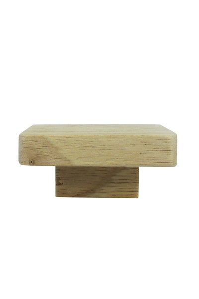 NATUREL DEKOR Wooden Square Cut Handle, Cabinet Drawer Handle 1 Piece, Bamboo, Wicker, Nordic, Bohemian, Modern