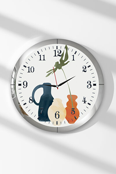 Zevahir Mobilya Dekorasyon Ceas de perete rotund din MDF cu tematică, cu test...