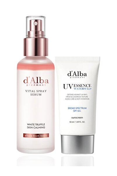 D'alba Piedmont مجموعة وايت ترافل جلو إسينشالز – سيروم بخاخ حيوي 100 مل + واق...