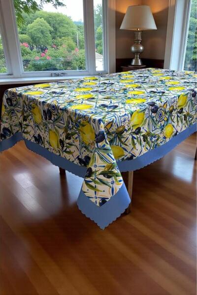 Çeyiz Diyarı مفرش طاولة أزولون بدون خياطة 150×220 سم