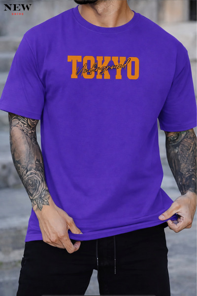 New Shine تي شيرت مطبوع عليه طوكيو للجنسين