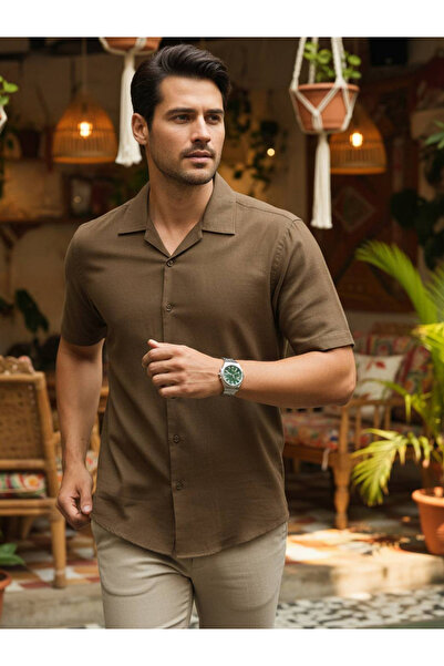 TRULOOM By Styli Men Solid Relaxed Fit Cotton Shirt