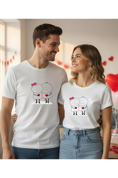 ASELİNDA Valentine's Day Gift Cute Printed T-Shirt - Crew Neck Short Sleeve T...
