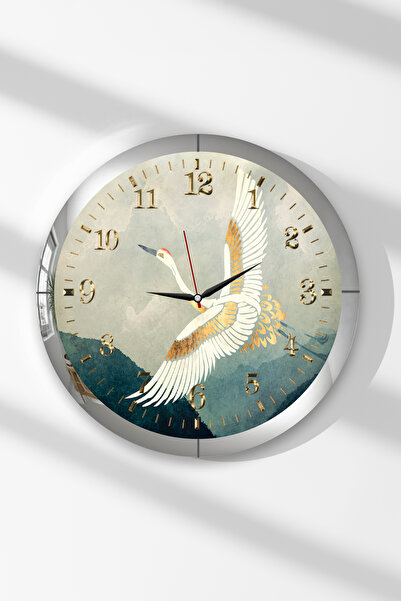 Zevahir Mobilya Dekorasyon Ceas de perete rotund din MDF cu tematică Storc cu...