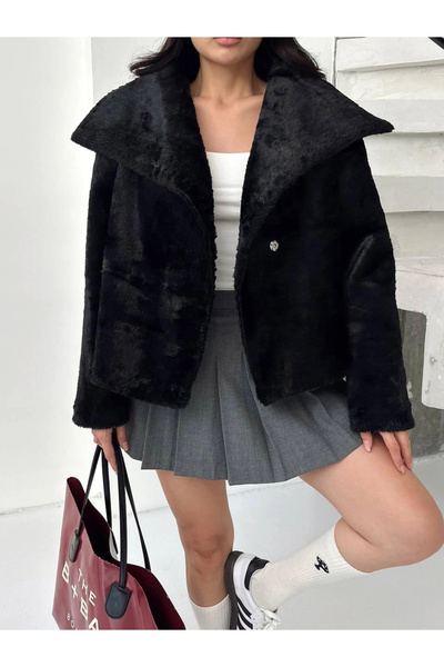 Tam12den Home Premium Plush Coat - Black