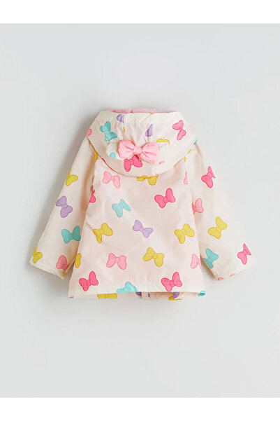 LC Waikiki Hooded Minnie Mouse Printed Girl's Coat