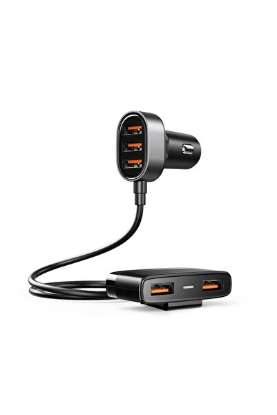 Joyroom Încărcător auto JR-CL03, 5 porturi USB, încărcare rapidă, 1,5 m, negru