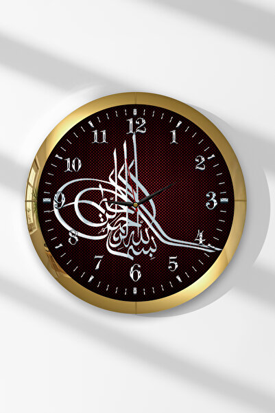 Zevahir Mobilya Dekorasyon Ceas de perete rotund din MDF cu tematică Tugra i ...