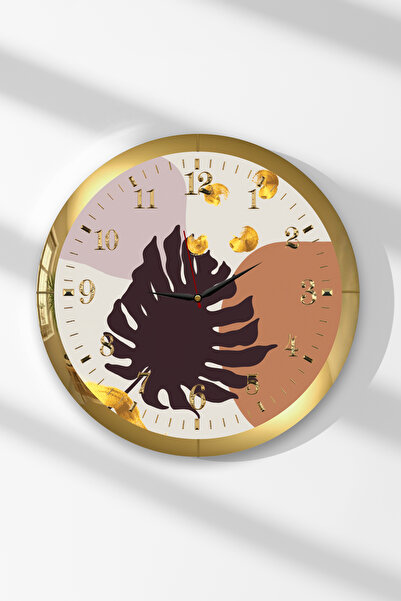 Zevahir Mobilya Dekorasyon Ceas de perete rotund din MDF cu tematică Tropic T...