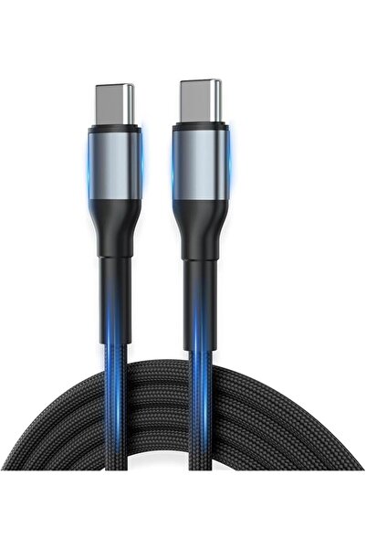 The Bros USB C Cable 1M, 60W Nylon-Braided Cord USB-C to Type c 2.0 Cable Fas...