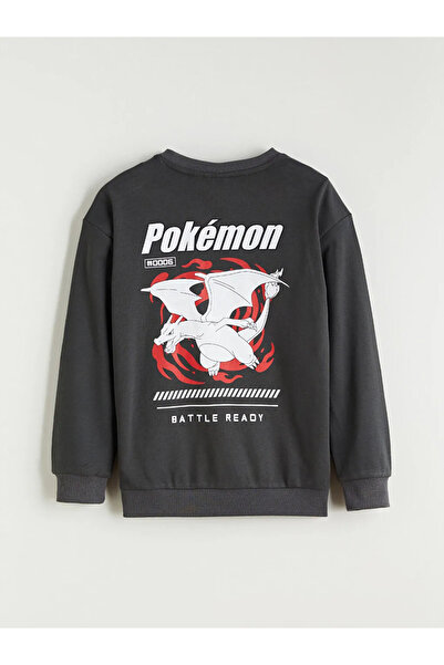 LC Waikiki Hanorac pentru băieți cu imprimeu Pokemon cu gât rotund