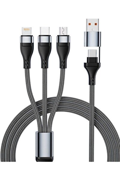The Bros 3 in 2 Multi Charging Cable 120W Max, 6A Fast Charge USB-A & USB-C t...