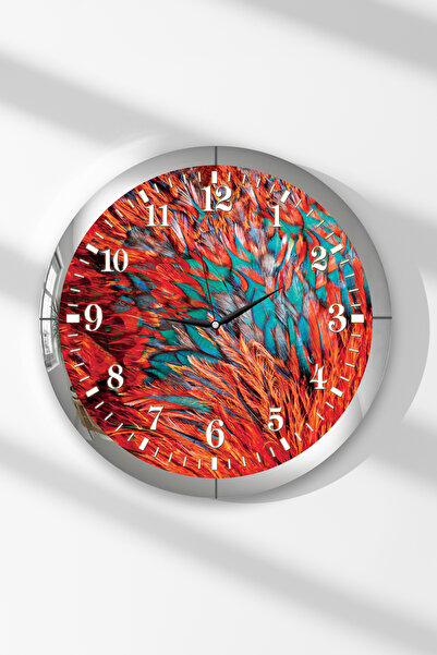 Zevahir Mobilya Dekorasyon Ceas de perete rotund din MDF cu tematică ondulată...