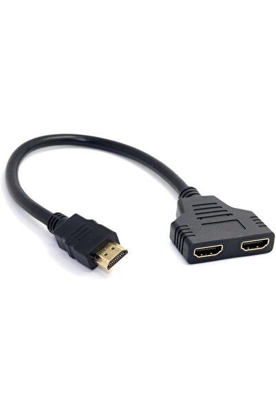 The Bros محول كابل مقسم HDMI ذكر إلى 2 HDMI أنثى (مدخل واحد ومخرجين)