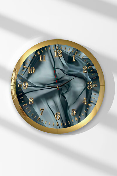 Zevahir Mobilya Dekorasyon Gold Çerçeveli Karanlık Işıltı Temalı Yuvarlak MDF...