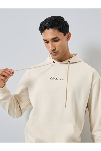 Styli هودي صوف قصة مريحة من إيكو-إيرث