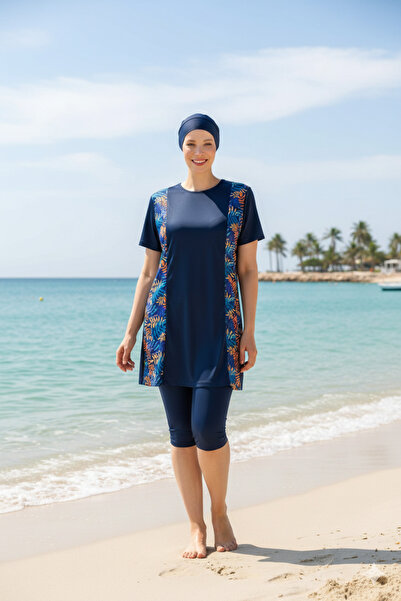 ROZAMAY Semi-Muslim Swimsuit with Short Sleeve Tights