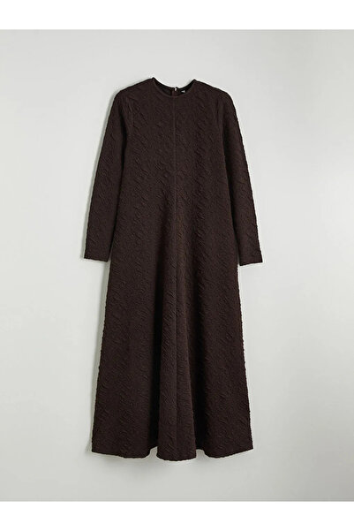 LC Waikiki Crew Neck Textured Dress