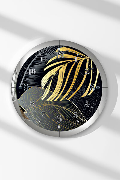 Zevahir Mobilya Dekorasyon Silver Framed Modern Elegance Themed Round Mdf Wal...