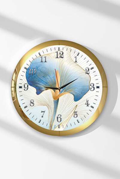 Zevahir Mobilya Dekorasyon Ceas de perete rotund din MDF cu tematică orhidee,...