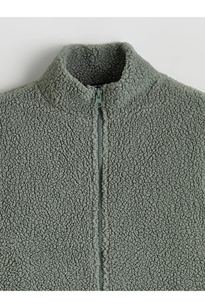 LC Waikiki Women's Plush Vest with Stand Collar