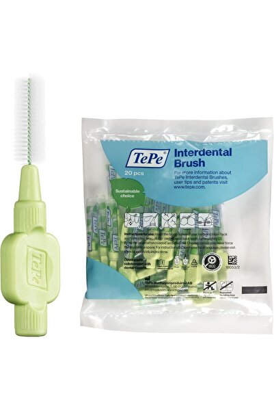 TePe Interdental Brush, Extra Soft, Green, 0.8mm/ISO 5, 20pcs