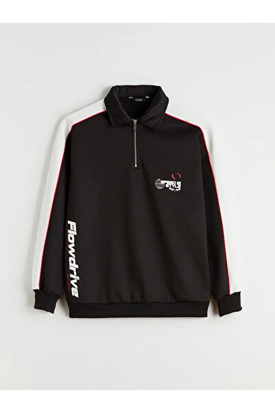 LC Waikiki Ανδρικό φούτερ Polo Neck με τύπωμα