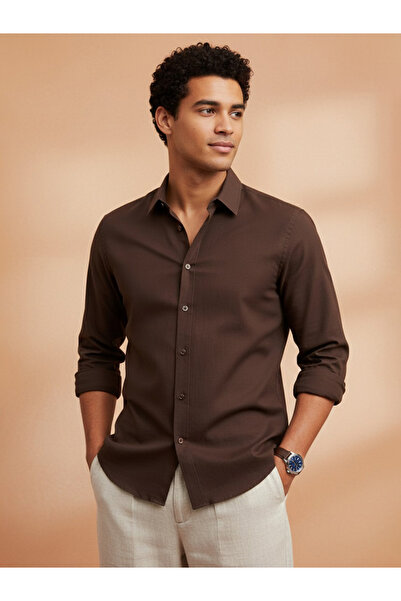 TRULOOM By Styli Men Solid Regular Fit Rayon Shirt