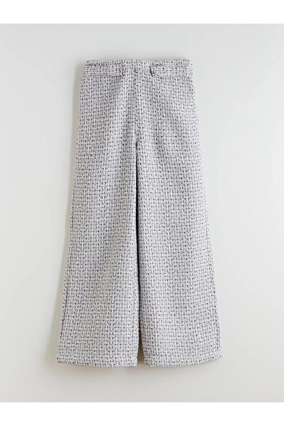 LC Waikiki Tweed Girls' Trousers with Elastic Waistband