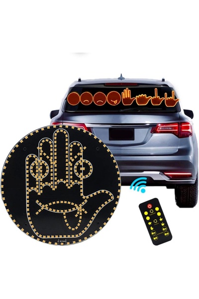 FOXMAG24 Lampă auto LED cu gesturi, 8 moduri, alimentată cu baterii, cu telec...