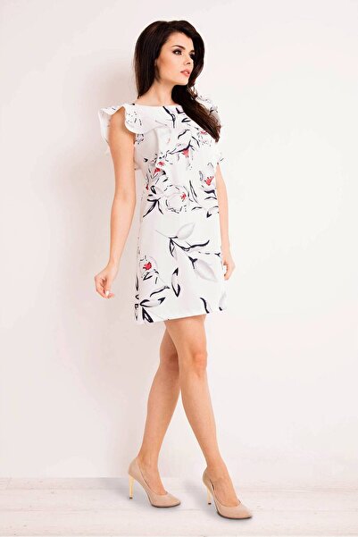 Awama InfiniteYou women's dress, Polyester, M123 - Ecru -, XL INTL