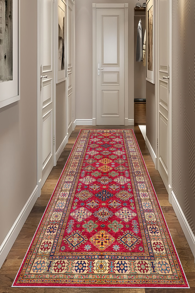 CENTER AVM Vintage Halı Yolluk Makinede Yıkanabilir Halı Kaymaz Taban Halı