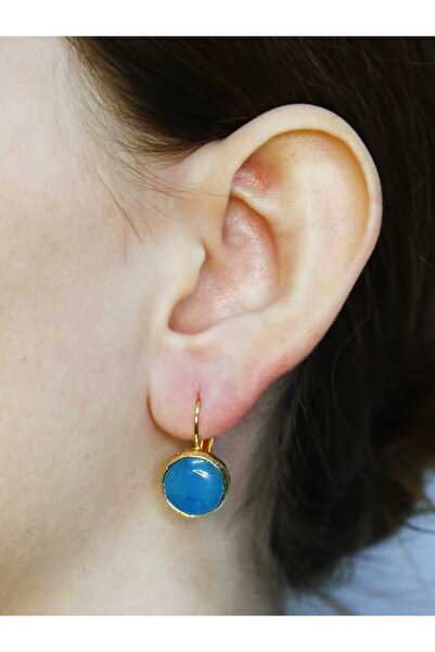 esha Ceyt Taşı Doğal Taş Kadın Altın Kaplama Küpe euku33m