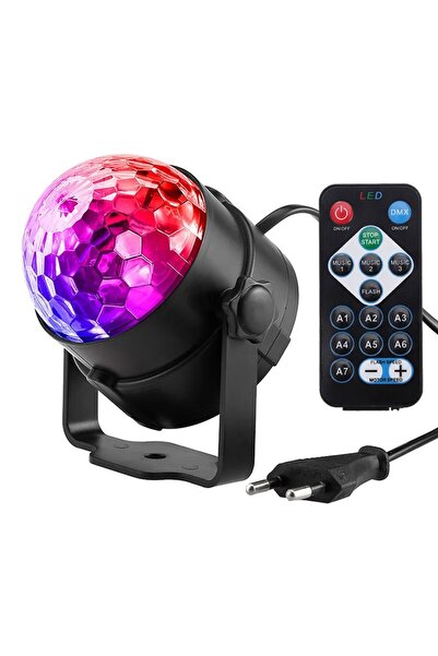 FOXMAG24 Lampă LED ritmică, cu telecomandă, RGB, 3W, Glob disco