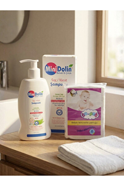 Dermadolin MiniDolin Bebek Şampuanı (Hodan Yağı & Bal Özlü) + Beped 60'lı Beb...
