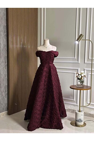 vanus fashion 6721-فستان إيليت روز لمسة فاخرة بإطلالة راقية