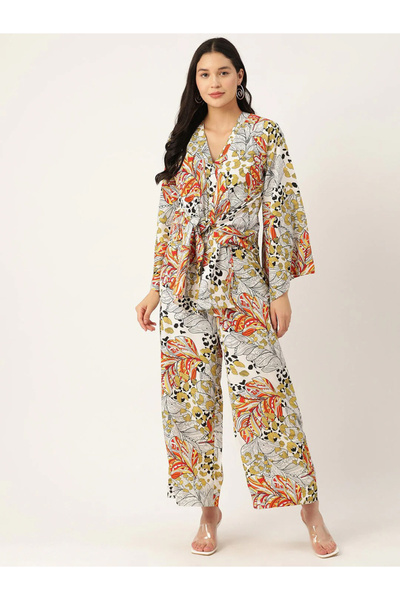 RUE COLLECTION By Styli Women Floral Print Tie-Waist Jumpsuit