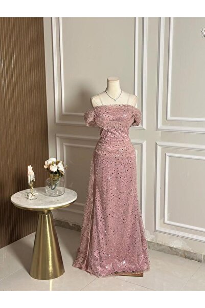 vanus fashion 6668-فستان سهرة طويل