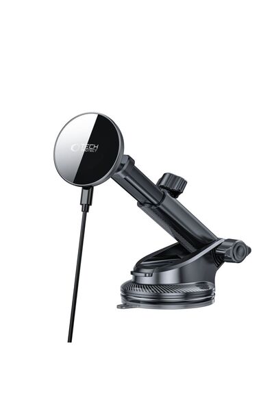 Tech-Protect Suport auto wireless V10 MagSafe, 15W, rotație 360°, negru