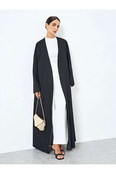 Take Two By Styli Women Solid Black Long Sleeve Abaya